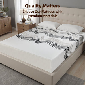 English Elm 12-inch King Mattress Five Layer Foam Zoned Support Japanese Crafted Wave Knit Cover W5081P394369
