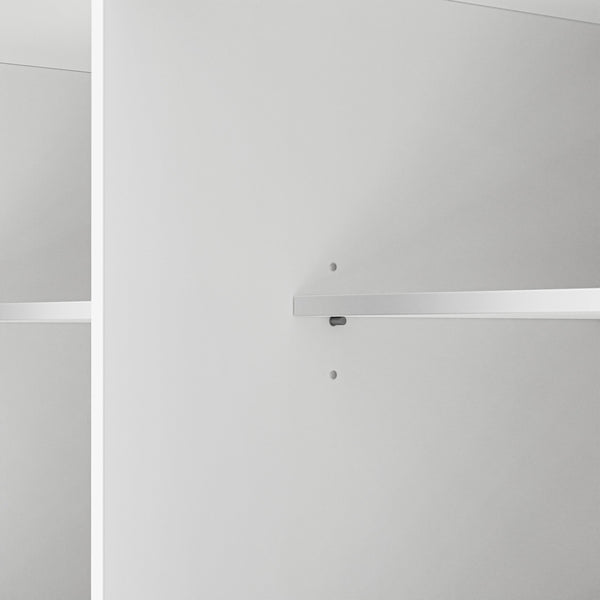 English Elm K&K 48 Inch Kitchen Island Cart with Drop Leaf, Built-In Power Station, Adjustable Shelves & Wheels White N707P257057W