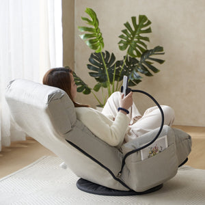 English Elm Adjustable ergonomic gaming lounge chair with 360° swivel, spring seat comfort and phone holder Gray W244P172639