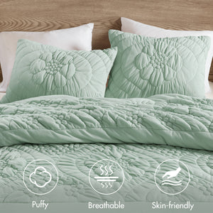 English Elm 2-Piece Twin Comforter Set with Soft Poly Jersey Face and Plush Poly Fill for Cozy Bedrooms Sage 13.78 L x 17.72 W x 6.69 H B035P408220