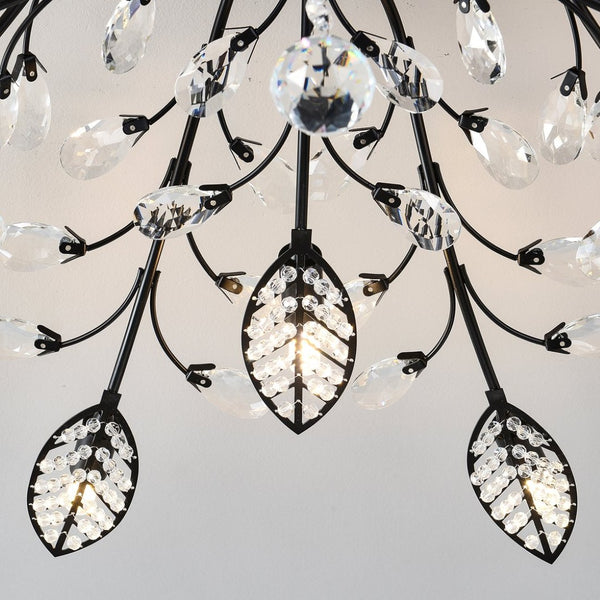 English Elm 15-light Matte Black Farmhouse Chandelier Seeded Glass Globes for Dining Room W5008P466520