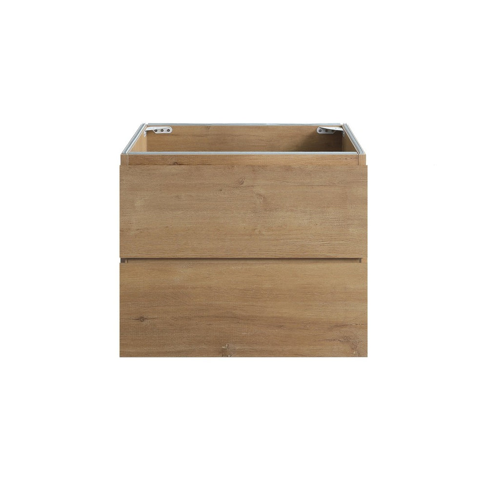 English Elm Alice24-106, Floating Oak Bathroom Vanity Cabinet Two Soft-close Drawers Minimalist Design W1865P147101