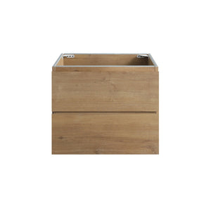 English Elm Alice24-106, Floating Oak Bathroom Vanity Cabinet Two Soft-close Drawers Minimalist Design W1865P147101