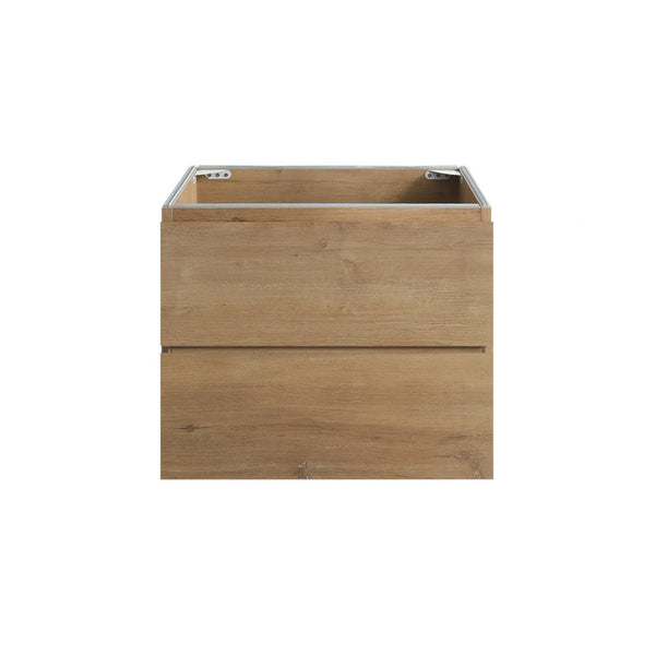 English Elm Alice24-106, Floating Oak Bathroom Vanity Cabinet Two Soft-close Drawers Minimalist Design W1865P147101