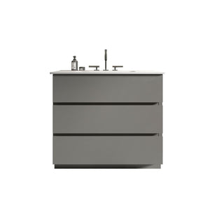 English Elm Tia 36" Gray Freestanding Bathroom Vanity With Sink - Modern Storage Solution For Stylish Spaces W1865S00075-GIGA