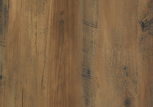 English Elm Coffee Mid-Century Walnut Coffee Table with Rippling Drawer, Gold Accents, Storage Shelf & Drawer B2710P221329