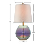 510 Design Ranier Casual Iridescent Glass Table Lamp 5DS153-0023 Iridescent