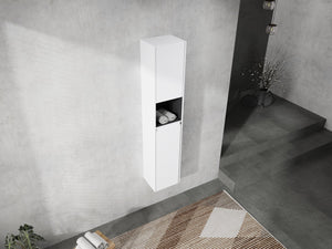 English Elm 12" Bathroom Side Cabinet - Wall-Mounted, Soft-Close Doors, Space-Saving Design For Modern Homes W999S00282
