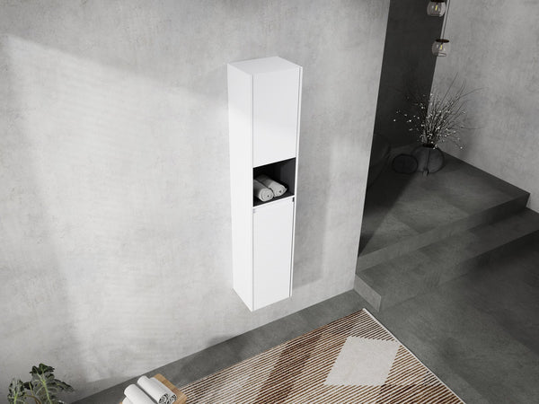 English Elm 12" Bathroom Side Cabinet - Wall-Mounted, Soft-Close Doors, Space-Saving Design For Modern Homes W999S00282