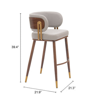 Brew Contemporary Fabric Chair with Steel Frame and Faux Wood Laminate for Elegant Dining Spaces