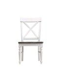 Wallace & Bay Mountina Brown & White Dining Chairs, Set of 2 - Country Style, Easy Assembly, Care