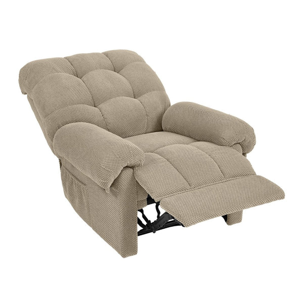 English Elm Camel Overstuffed Manual Recliner with High Density Padding for Modern Living Rooms Camel W5568P449829