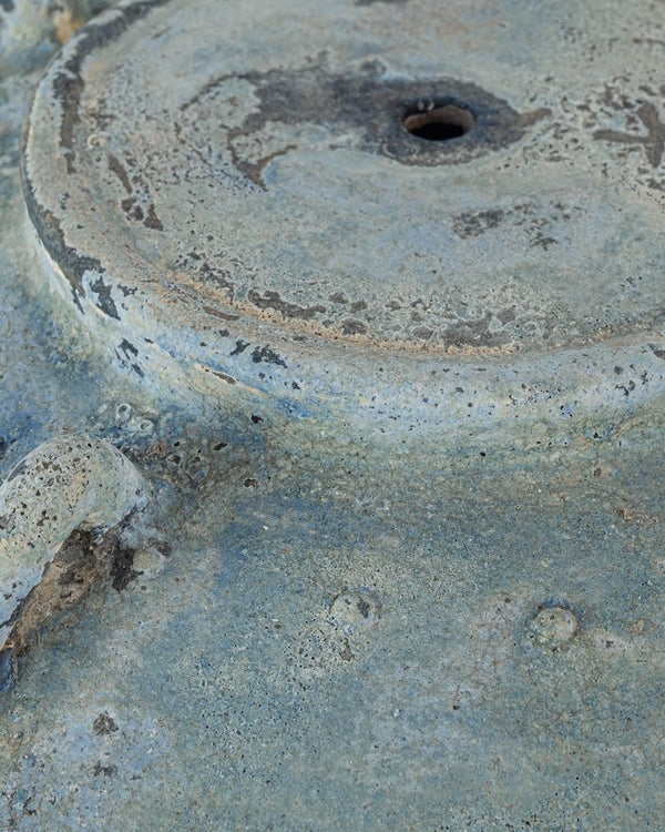 Currey & Company Catania Antique Blue Drip Table Lamp – Handcrafted Terracotta With Unique Glaze, 2ft Bold Statement Piece Blue Terracotta 6000-1044-currey-company