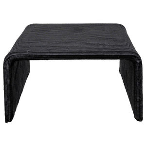 English Elm Gage Woven Rattan and Iron 2 Piece Living Room Table Set with Retro Modern Appeal B062S01438