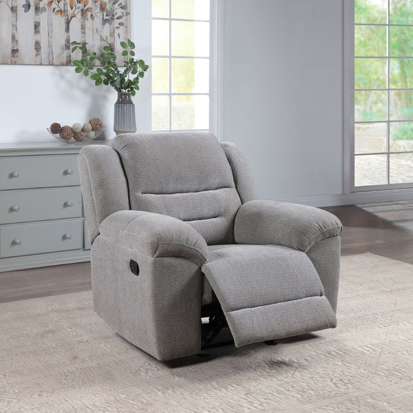 English Elm Sebring Chenille Glider Recliner with Pillowtop Arms for Living Room Comfort B062P441331