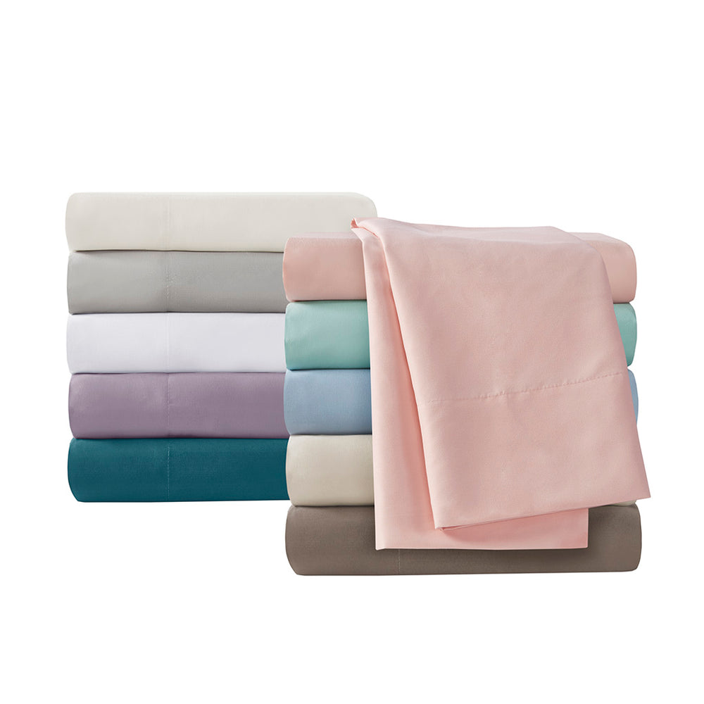 JLA Home Madison Park - Luxurious Brushed Microfiber Sheet Set with 3M Moisture-Wicking, Deep Pockets & OEKO-TEX Safety Khaki MP20-1191