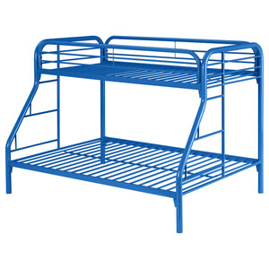 English Elm Celeste Blue Metal Twin Over Full Bunk Bed – Stylish, Space-Saving Design For Modern Bedrooms! B062P340731