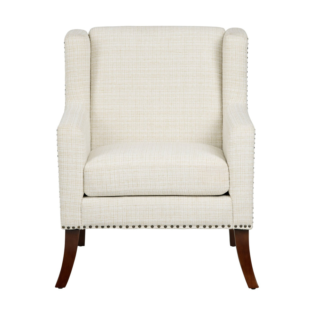 Crestview Collection Modern Indigo Accent Chair - Stylish Comfort For Your Living Room With Sturdy Legs And Plush Cushion White Polyester Evfzr4351owht
