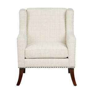 Crestview Collection Modern Indigo Accent Chair - Stylish Comfort For Your Living Room With Sturdy Legs And Plush Cushion White Polyester Evfzr4351owht