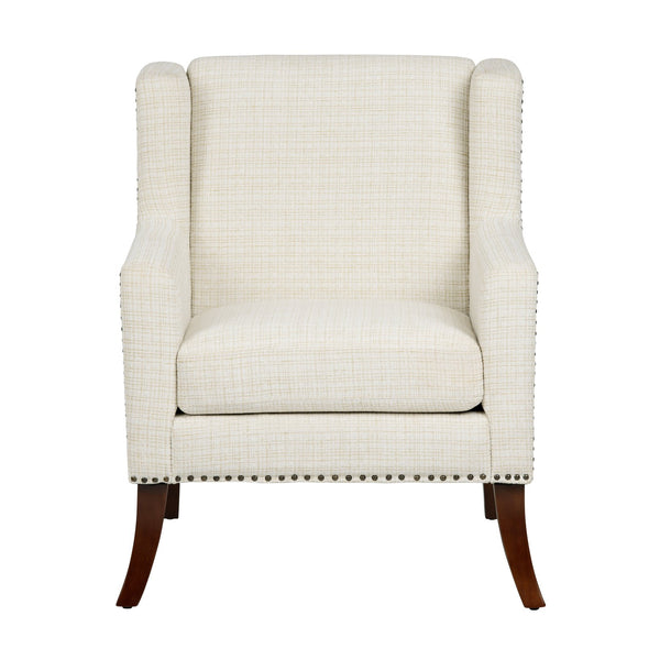 Crestview Collection Modern Indigo Accent Chair - Stylish Comfort For Your Living Room With Sturdy Legs And Plush Cushion White Polyester Evfzr4351owht