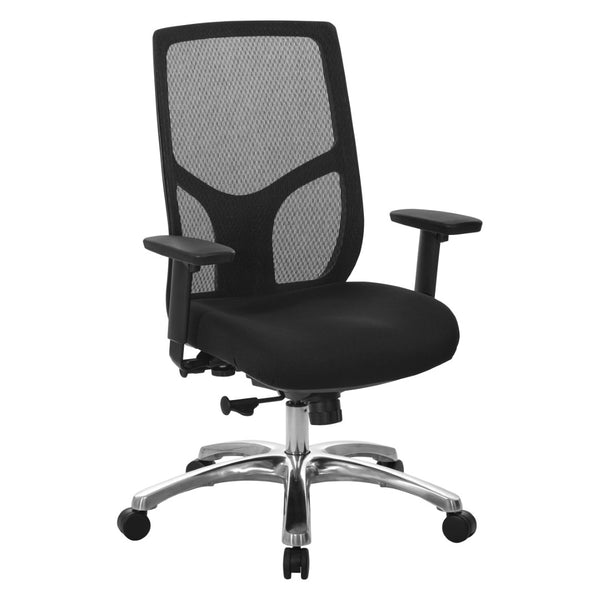 OSP Home Furnishings Progrid Ergonomic Drafting Chair with Breathable Mesh and Adjustable Lumbar Back Support 99653-30