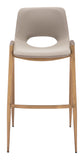 Desi Barstool - Set of 2 Beige & Gold 109735 Zuo Modern