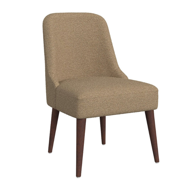English Elm Guy Boucle Upholstered Dining Chair with Tapered Amber Legs for Modern Interiors B056P417000