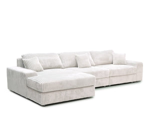 English Elm Pixel Modern Modular Sofa - Stylish Corduroy L-Shaped Sectional For Ultimate Comfort & Flexibility B341S00011-GIGA