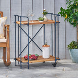 Christopher Knight Home® - Noble House - Kanaan Antique Finish Firwood and Iron Coffee Cart