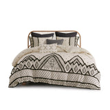 INK+IVY Marta Global Inspired 3 Piece Flax and Cotton Blended Duvet Cover Set II12-1111 Natural