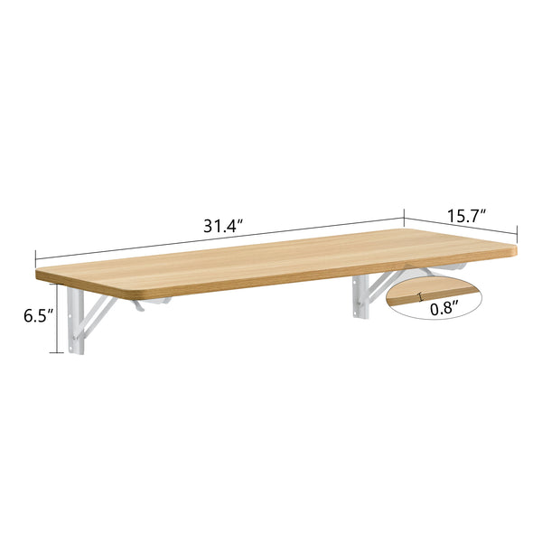 English Elm Laundry Wall Mounted Folding Table – Space-Saving Design, Perfect For Home Office, Kitchen & More! W3226P278937
