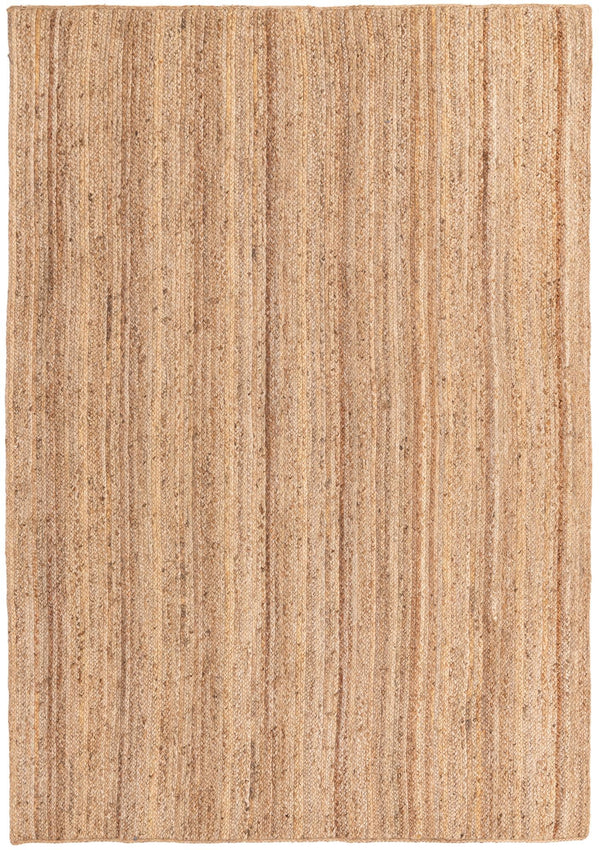 Unique Loom Braided Jute Dhaka Hand Braided Solid Rug Natural, Natural 7' 1" x 10' 0"