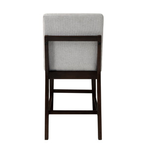 English Elm Edwyn Linen & Espresso Counter Height Chairs Set of 2 — Padded Linen Seats, 220 lb Capacity, Stylish B2726P313157