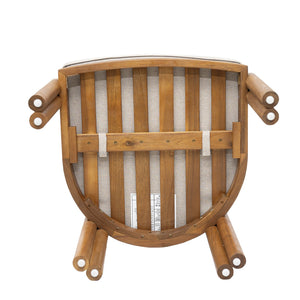 English Elm Christopher Knight Home® - Cove Acacia Wood Dining Chair Set Of 2 With Teak Finish And Beige Cushions For Indoor/Outdoor Use N775P329653T