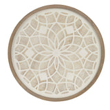 Madison Park Leah Global Inspired Round Two-tone Medallion Wall Decor MP95B-0273 Natural/White