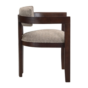 English Elm Christopher Knight Home® - N771P197053H Bouclé Upholstered Dining Chair with Wire-Brushed Rubberwood Frame, Modern Comfort Light Brown N771P361737O