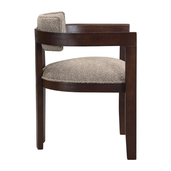 English Elm Christopher Knight Home® - N771P197053H Bouclé Upholstered Dining Chair with Wire-Brushed Rubberwood Frame, Modern Comfort Light Brown N771P361737O