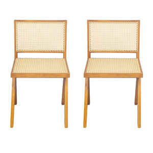 English Elm Christopher Knight Home® - Chandigarh Dining Room Chairs Set Of 2 – Stylish Rattan & Rubberwood Side Chairs For Any Space N768P241397N