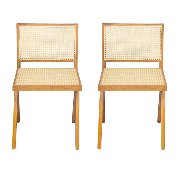 English Elm Christopher Knight Home® - Chandigarh Dining Room Chairs Set Of 2 – Stylish Rattan & Rubberwood Side Chairs For Any Space N768P241397N