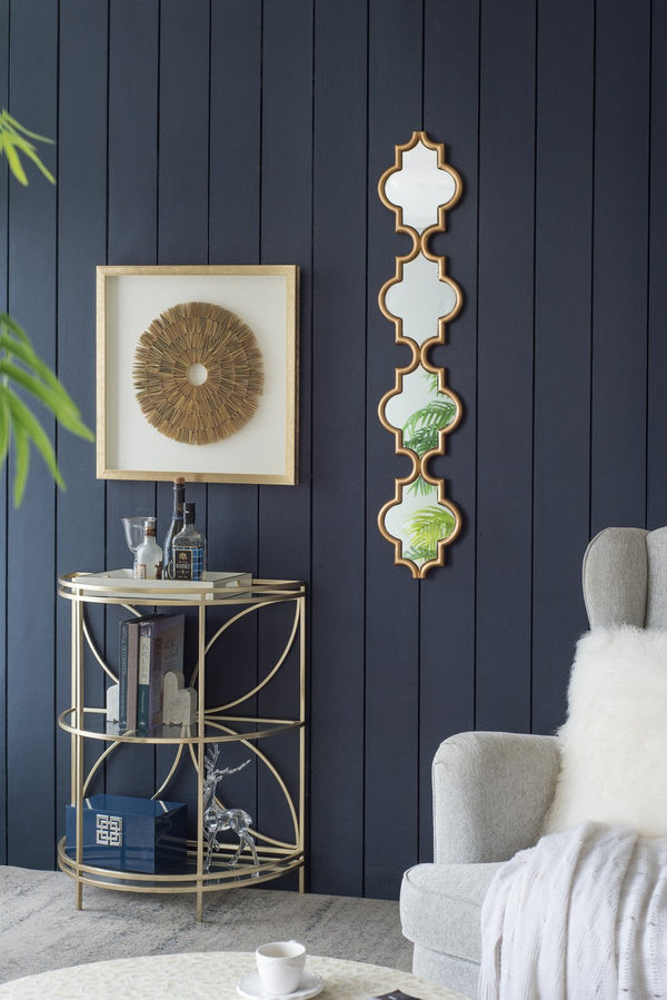 English Elm Gold Madlyn Long Narrow Wall Mirror 9.5x47.2″ – Transitional Gold Frame, Hang Vertically or Horizontally W2078P293825