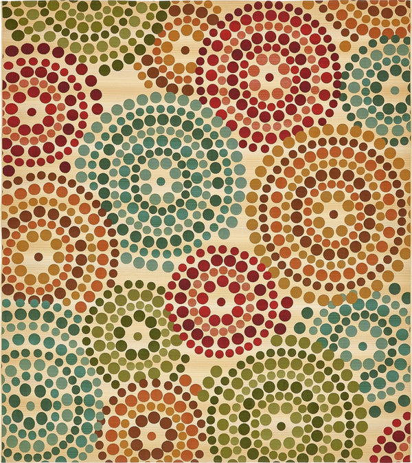 Unique Loom Outdoor Modern Spark Machine Made Geometric Rug Beige, Burgundy/Green/Light Blue/Red/Olive/Orange/Gold 10' 0" x 12' 2"