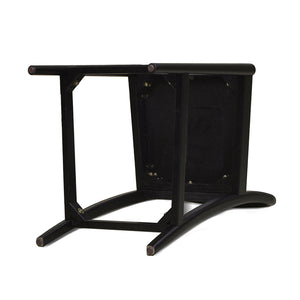 English Elm Jennifer Taylor Home - Panama 26.5" Curved Back Cane Rattan Counter Stool Set of 2 with Oak Frame, Bouclé Upholstery & Brass Footrest Black B2719P238388