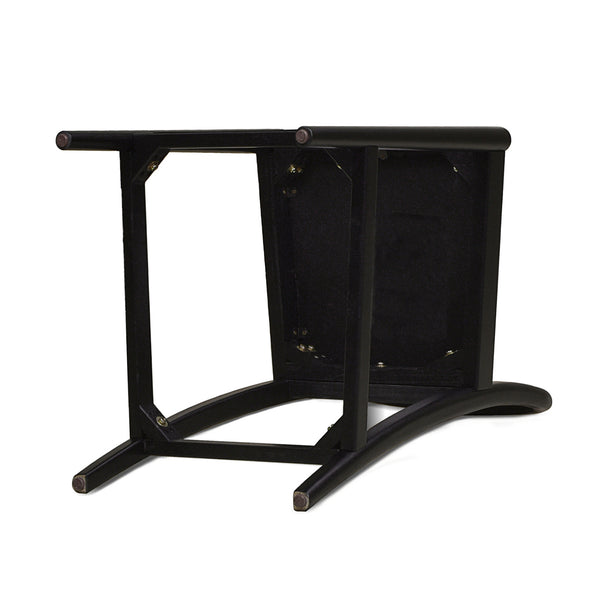 English Elm Jennifer Taylor Home - Panama 26.5" Curved Back Cane Rattan Counter Stool Set of 2 with Oak Frame, Bouclé Upholstery & Brass Footrest Black B2719P238388