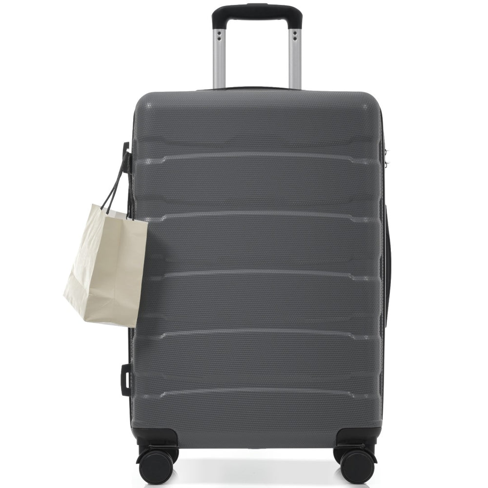 English Elm 28 Inch Abs Hardshell Checked Suitcase with Spinner Wheels Tsa Lock Expandable N730P354687D