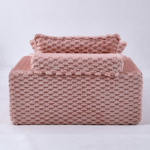 English Elm 51 Compact Comfort Sofa with Turtle Fleece, Sponge Support, Two Pillows, 400lb Capacity for Small Spaces Pink W3371P326396