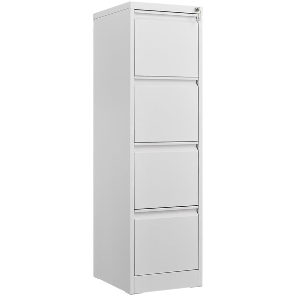 English Elm 3 Drawer Locking Steel File Cabinet Narrow Powder Coated Build for Home Office W1247P173379