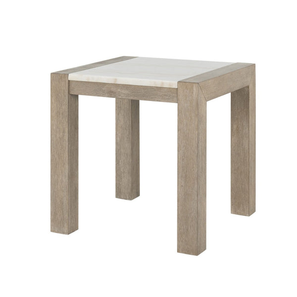 English Elm Ana Square Marble Top End Table with Slender Legs for Living Room or Bedroom B201P411490