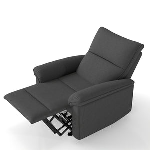 English Elm Wall Zero Wall Power Recliner Chair with Overstuffed Backrest, USB Type-C Charging Port, Space-Saving Electric Recliner for Small Rooms Dark Gray W1028S00055