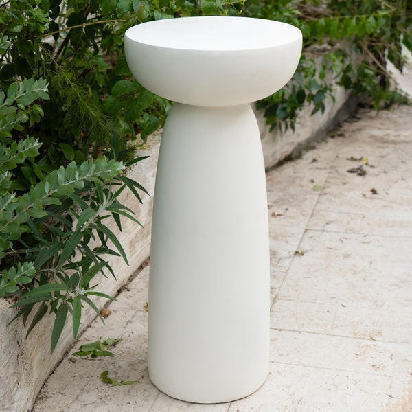 English Elm Christopher Knight Home® - Magnesium 28" White Magnesium Oxide Plant Stand — Handmade MGO Pedestal for Indoor & Outdoor Displays N772P261953W