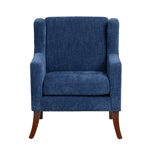 Crestview Collection Modern Indigo Accent Chair - Stylish Comfort For Your Living Room With Sturdy Legs And Plush Cushion Blue Polyester Evfzr4351indg